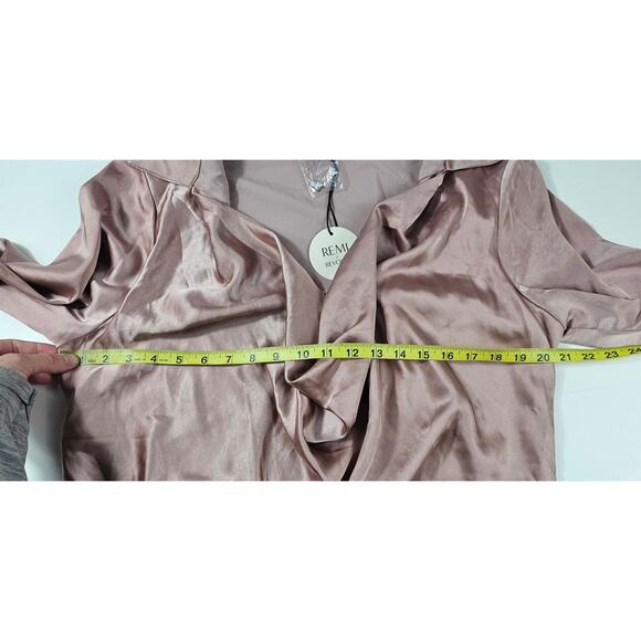 NWT Marissa Top Dusty Pink REMI x REVOLVE adjustable flirty drape sexy satin L - Picture 10 of 11